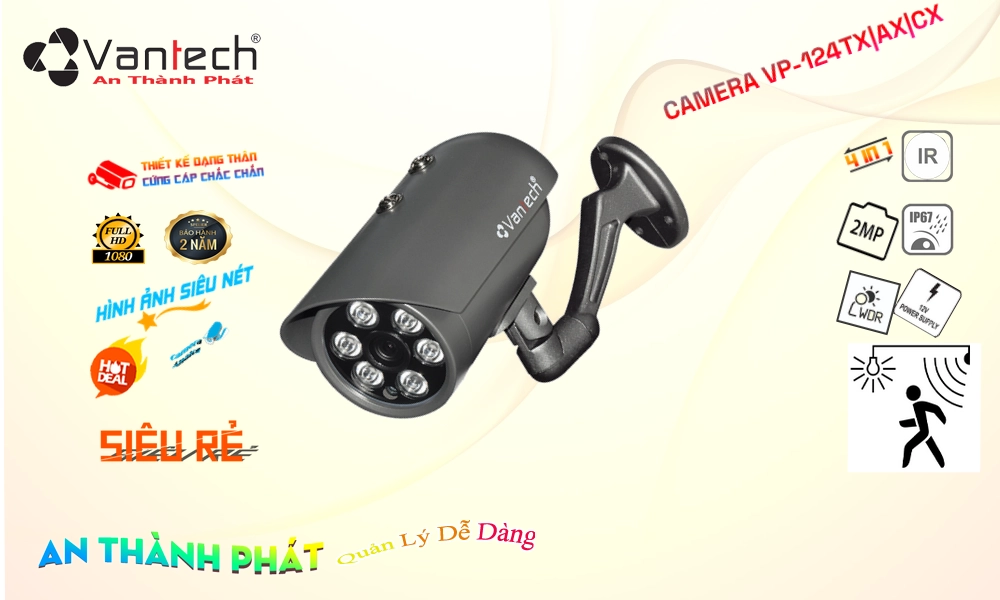 Camera An Ninh VanTech VP-124TX|AX|CX Giá tốt 🌟👌
