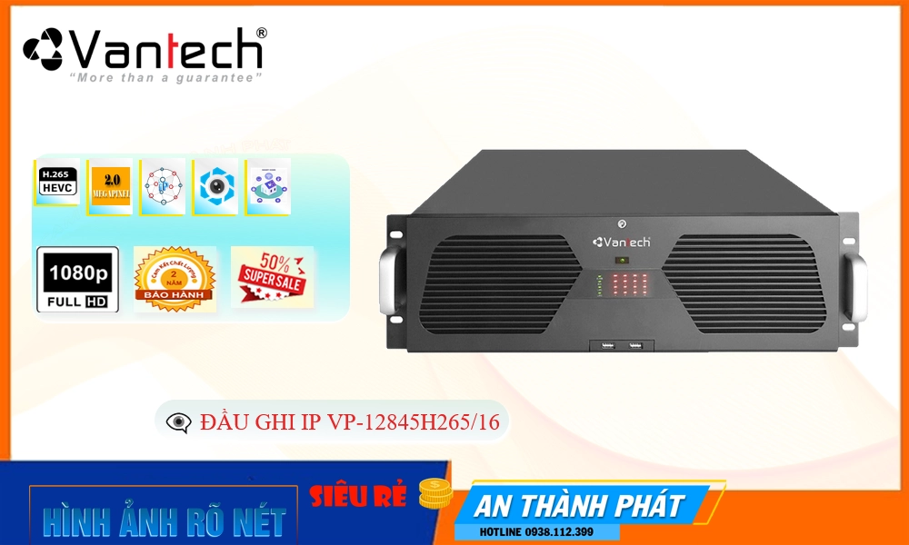 Đầu Ghi VanTech Giá rẻ VP-12845H265/16