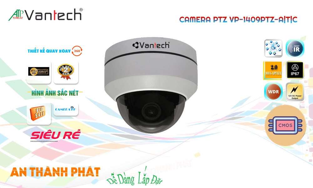 Camera Công Nghệ HD VP-1409PTZ-A|T|C VanTech Với giá cạnh tranh