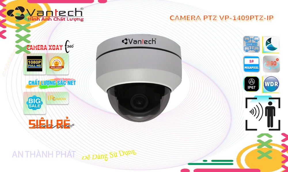 VP-1409PTZ-IP Camera Công Nghệ HD Giá rẻ VanTech