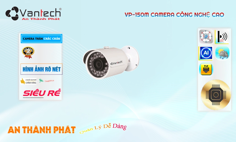 VP-150M Camera Cấp Nguồ Qua Dây Mạng VanTech
