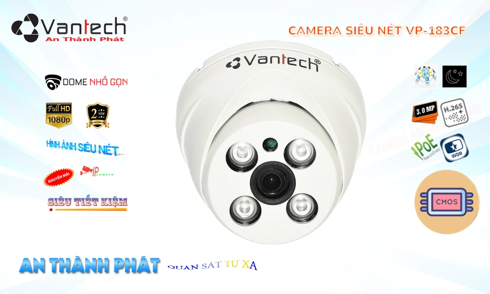 VP-183CF Camera IP POE Với giá cạnh tranh VanTech