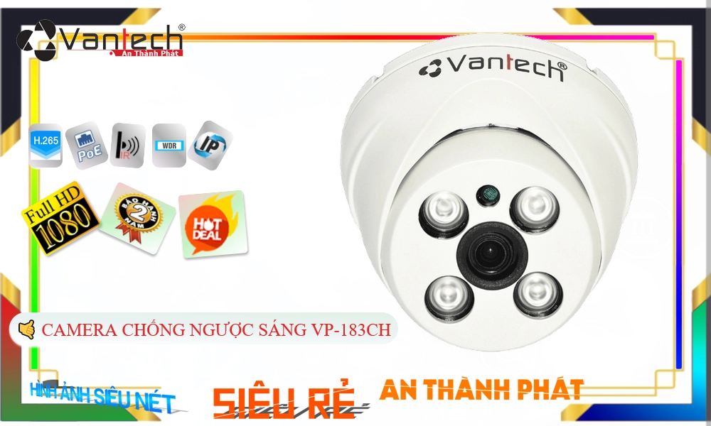 Camera Giá Rẻ VanTech VP-183CH Ip POE Sắc Nét Giá rẻ