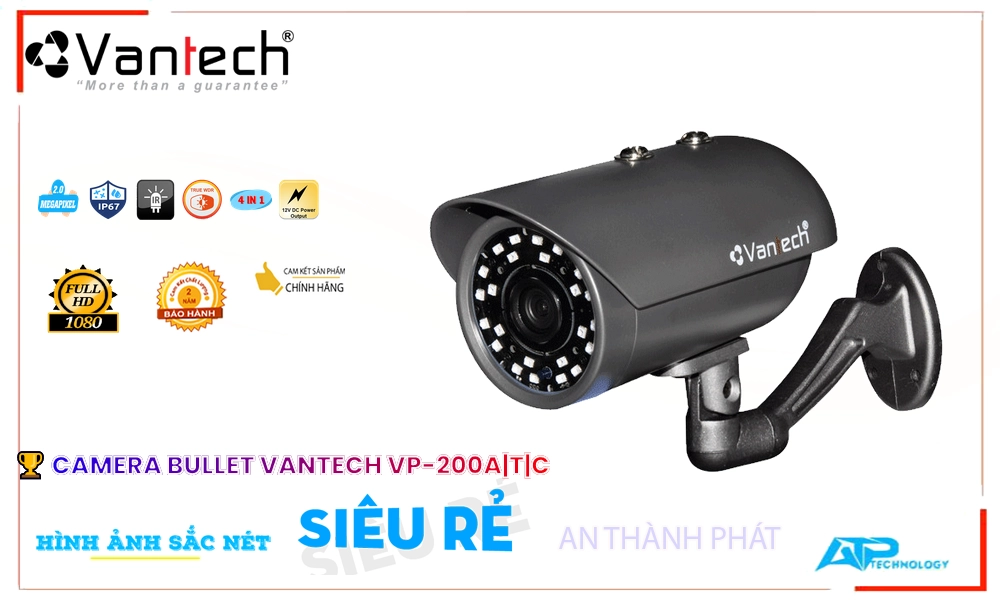 VP-200A|T|C Camera Công Nghệ HD Thiết kế Đẹp VanTech ✲