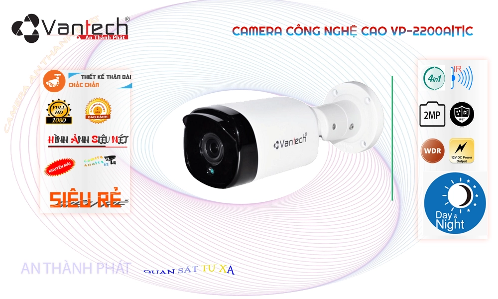 Camera VanTech Chất Lượng HD Anlog VP-2200A|T|C
