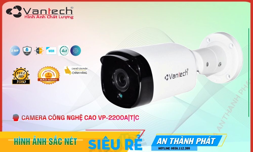 Camera VanTech Chất Lượng HD Anlog VP-2200A|T|C