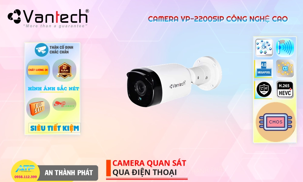 Camera An Ninh VanTech VP-2200SIP Chức Năng Cao Cấp ✲