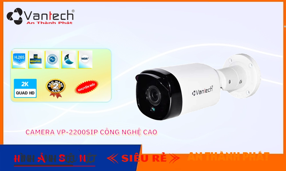 ✲  VP-2200SIP Camera VanTech Chi phí phù hợp