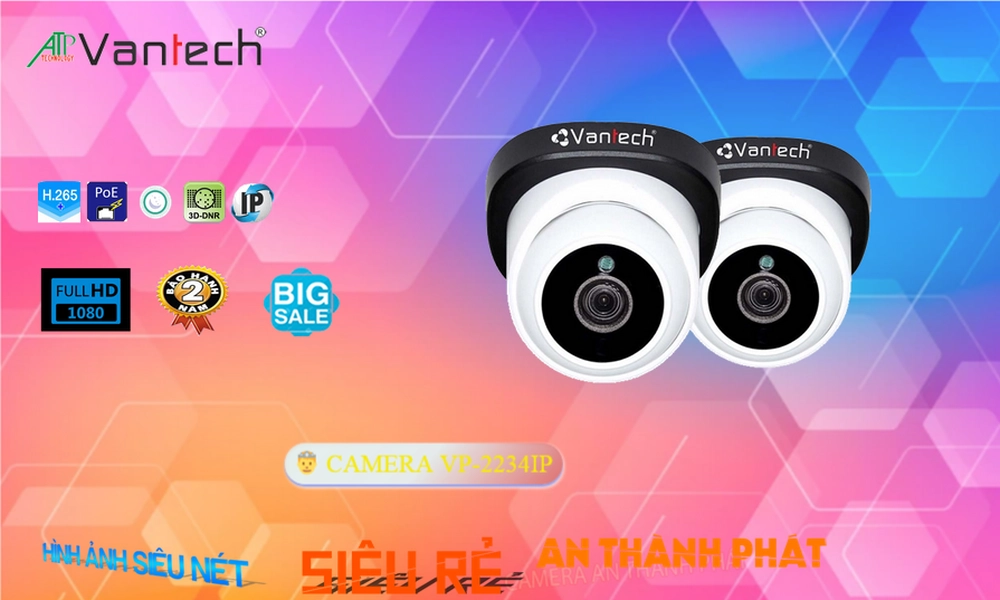 Camera An Ninh VanTech VP-2234IP Chi phí phù hợp ✲
