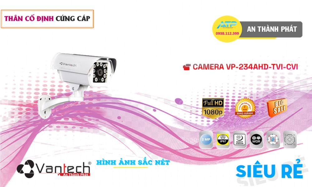 Camera An Ninh VanTech VP-234AHD/TVI/CVI Đang giảm giá
