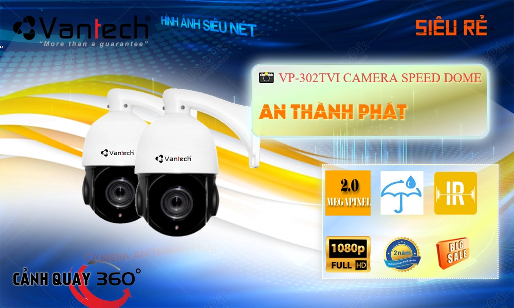 VP-302TVI Camera VanTech Chi phí phù hợp