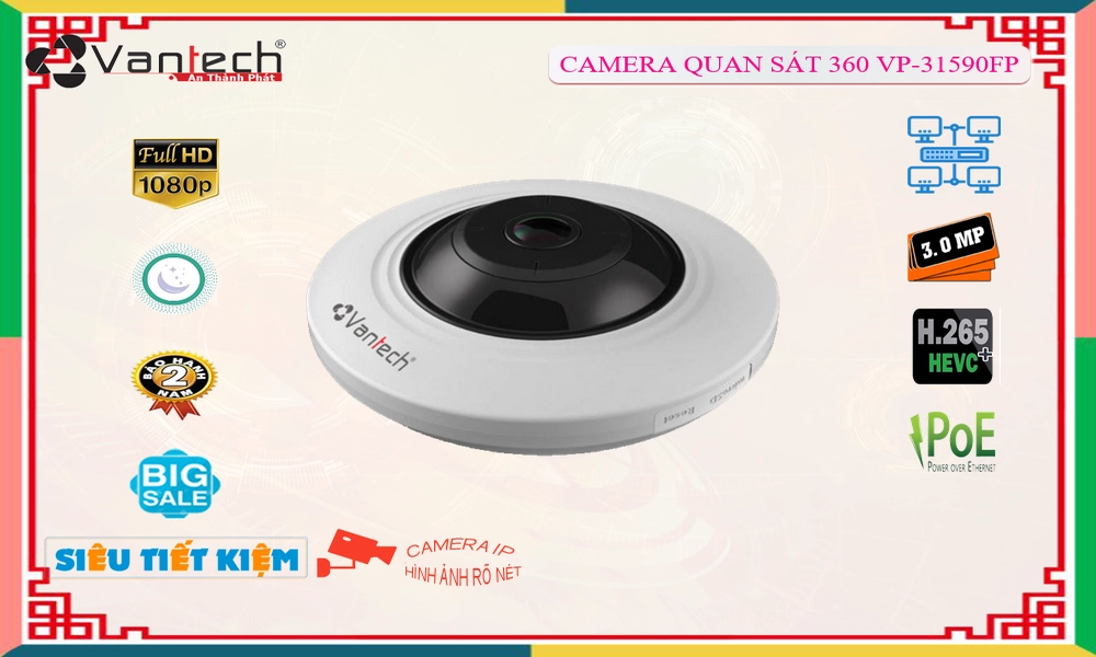 Camera An Ninh VanTech VP-31590FP Công Nghệ Mới