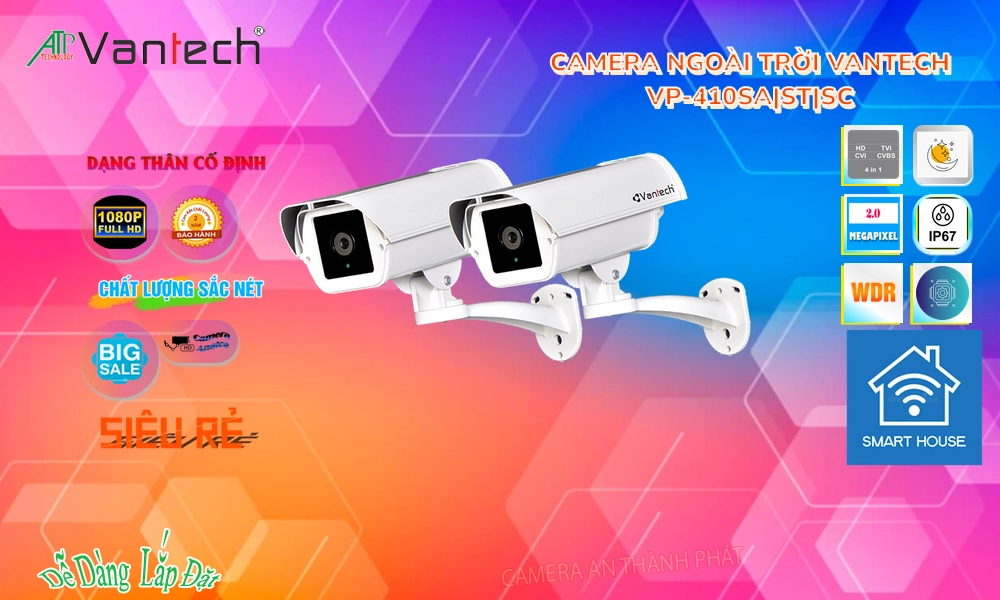 Camera HD Anlog VanTech VP-410SA|ST|SC Mẫu Đẹp ✲