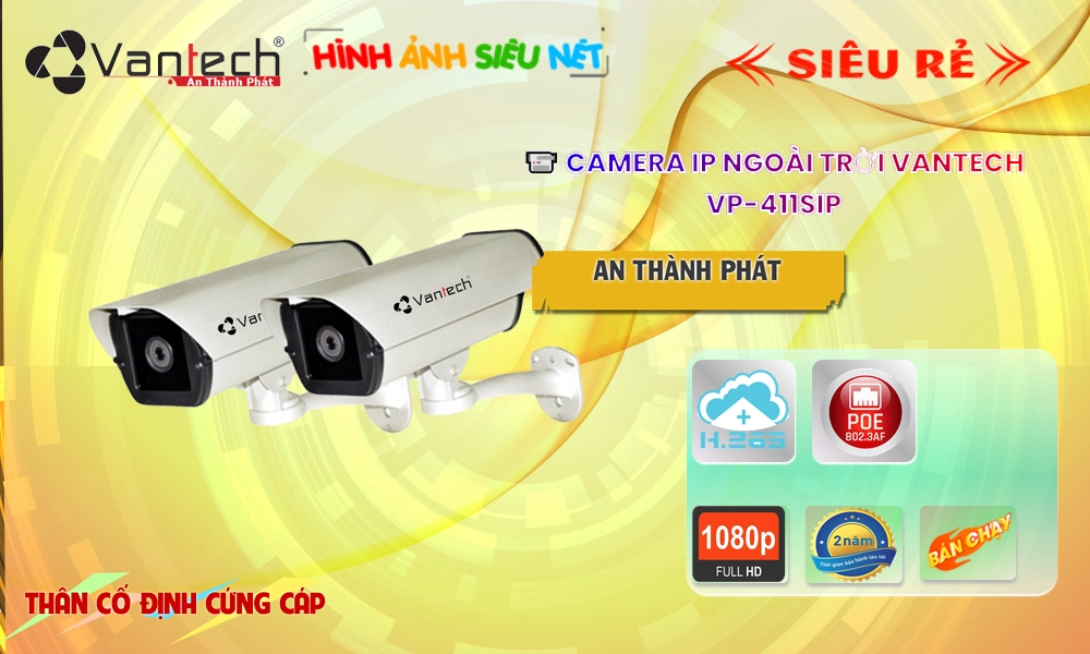 Camera IP POE VanTech VP-411SIP Mẫu Đẹp ✪
