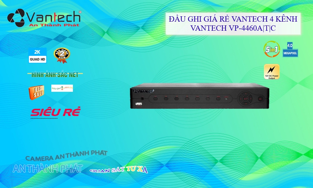 Đầu ghi VanTech VP-4460A|T|C Mẫu Đẹp