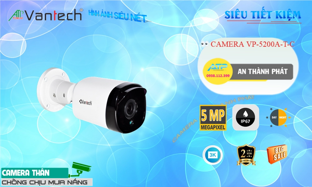 Camera VanTech Thiết kế Đẹp Công Nghệ HD VP-5200A|T|C