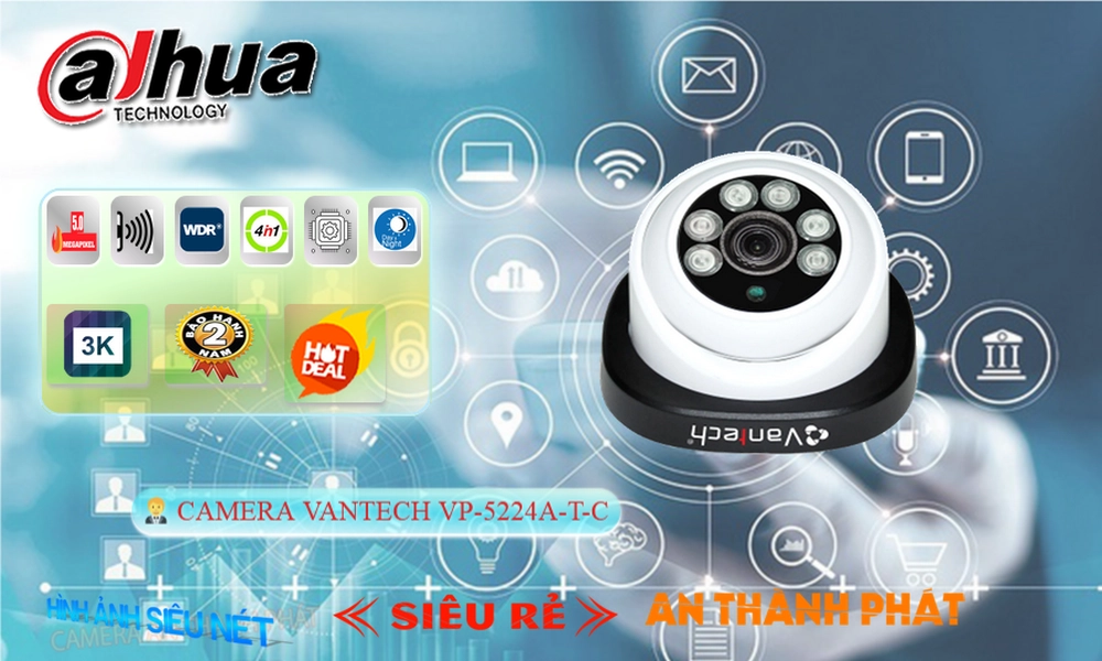 Camera Giá Rẻ VanTech VP-5224A|T|C Công Nghệ HD Giá rẻ