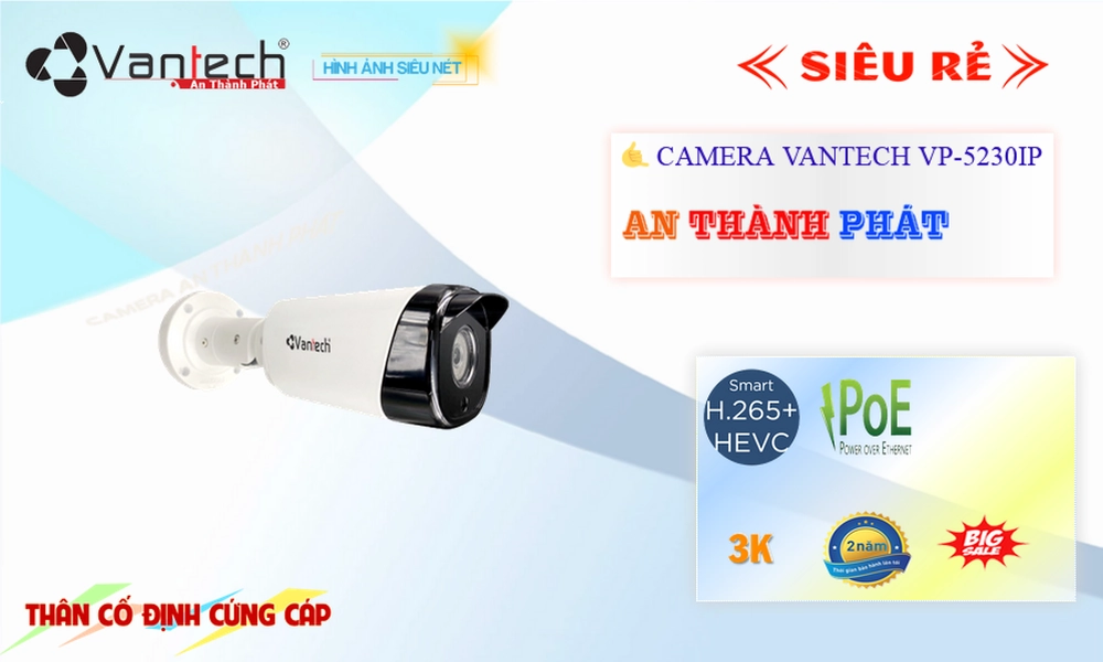 Camera An Ninh VanTech VP-5230IP Chức Năng Cao Cấp ✲