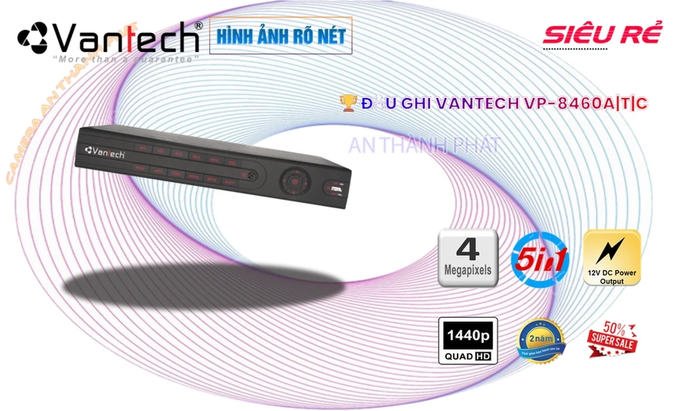 Đầu Ghi Camera VP-8460A|T|C VanTech Giá rẻ