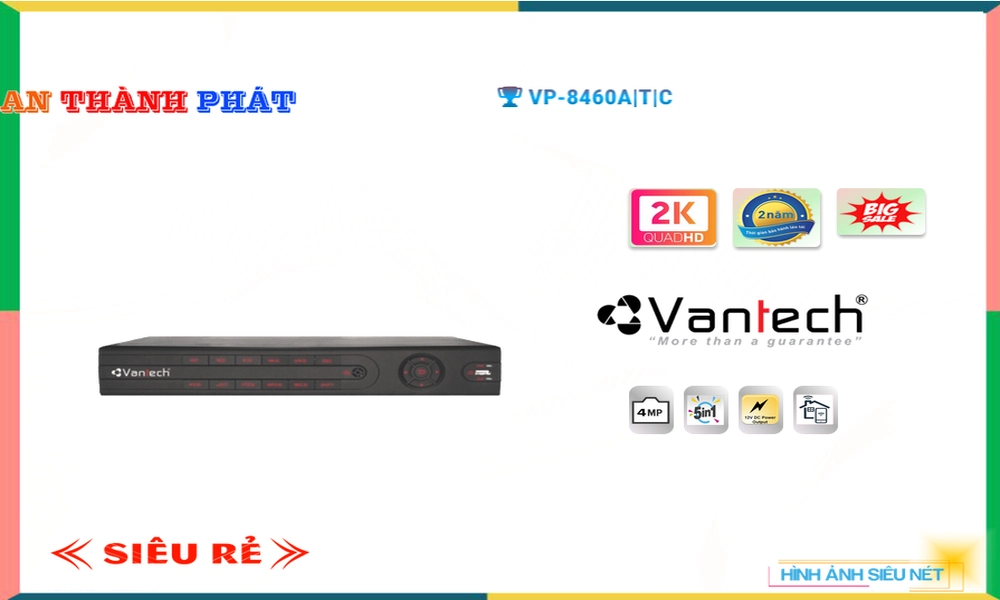VP-8460A|T|C Đầu ghi Camera VanTech Giá tốt
