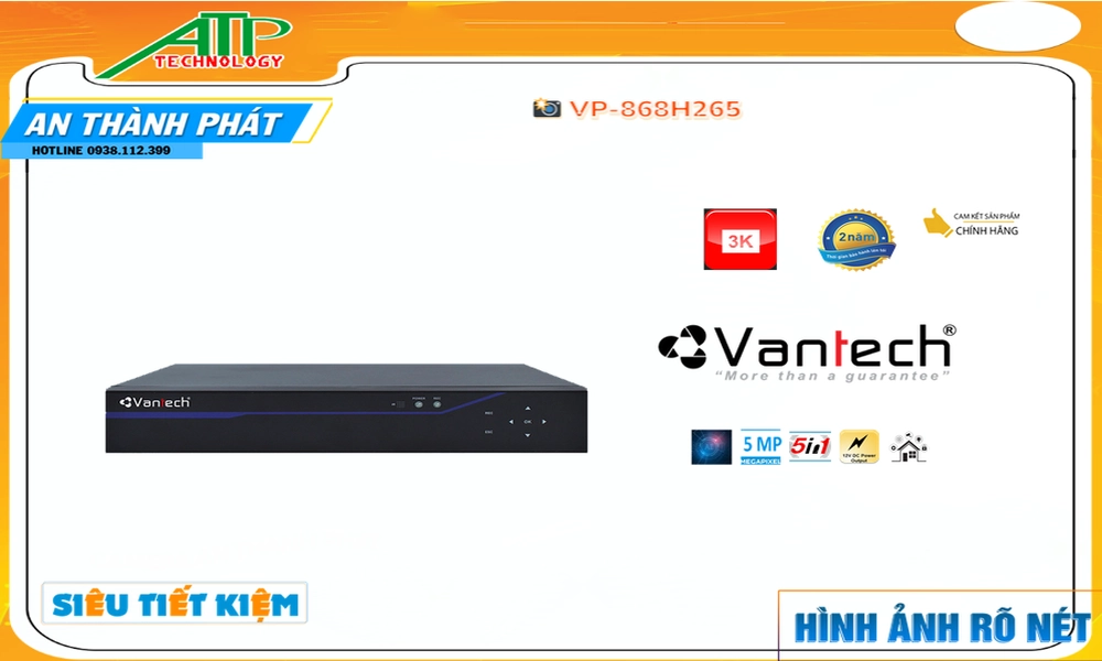 Đầu Ghi Camera VP-868H265 VanTech Giá rẻ