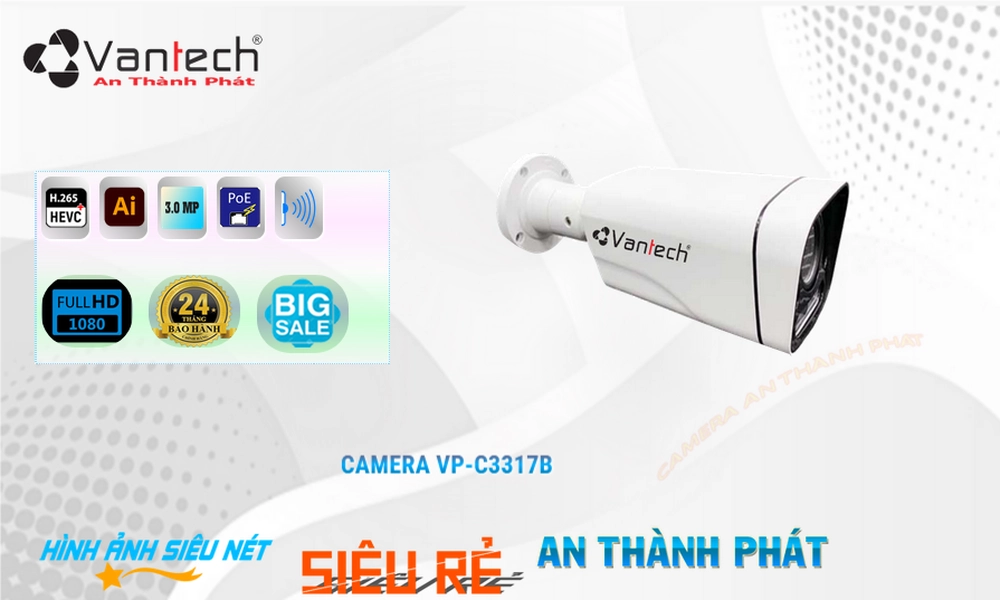 VP-C3317B Camera Công Nghệ POE VanTech