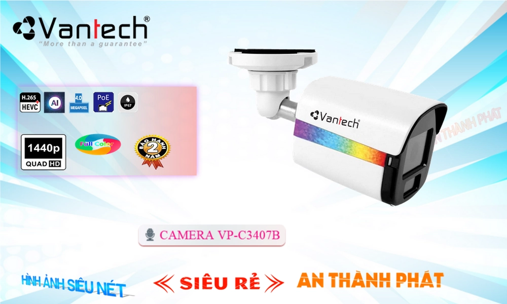 Camera IP POE VanTech VP-C3407B Tiết Kiệm