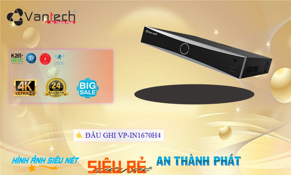 Đầu Ghi VanTech Giá rẻ VP-iN1670H4