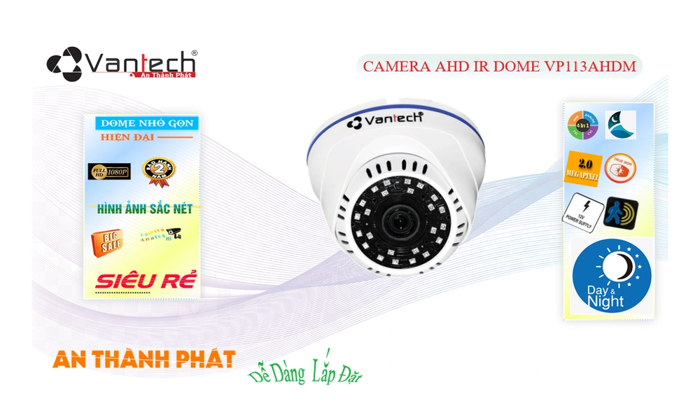VP113AHDM Camera HD IP VanTech Giá tốt ✅