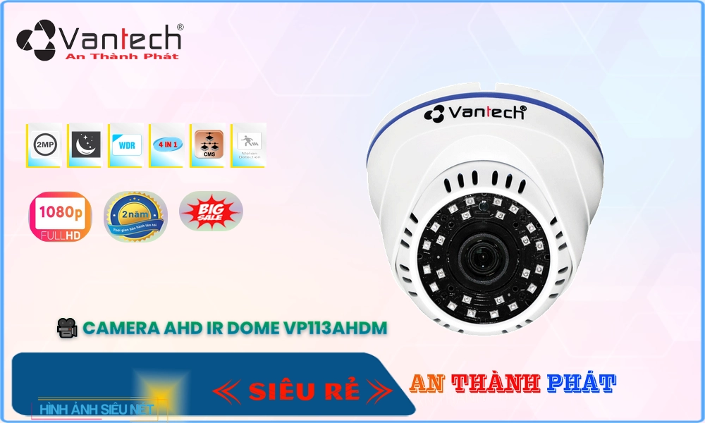 VP113AHDM Camera HD IP VanTech Giá tốt ✅