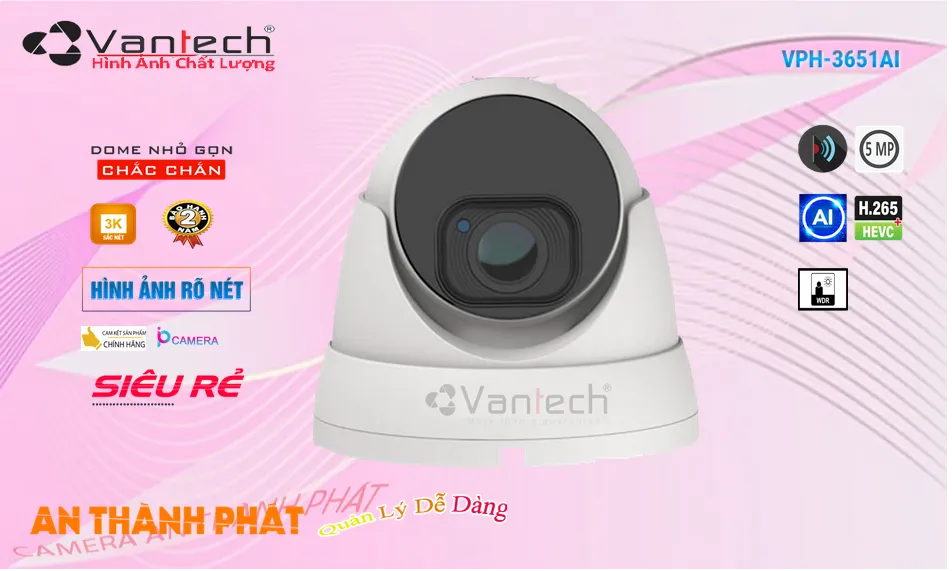 Camera VPH-3652AI VanTech Thiết kế Đẹp