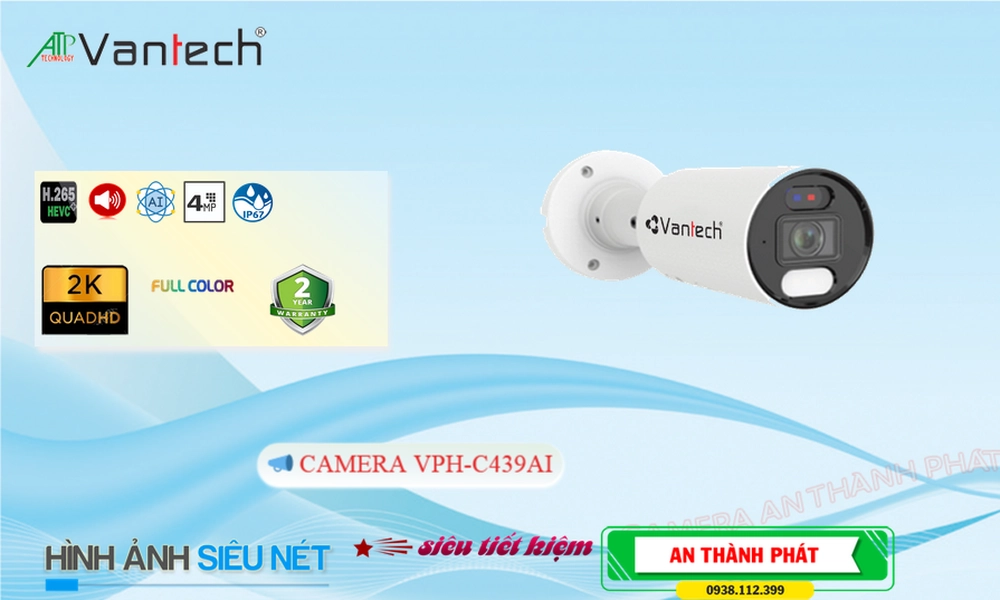 Camera VanTech Thiết kế Đẹp Công Nghệ IP VPH-C439AI