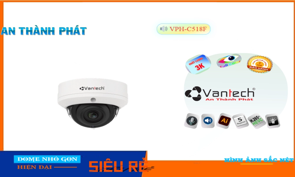 Camera Giá Rẻ VanTech VPH-C518F HD IP Giá tốt