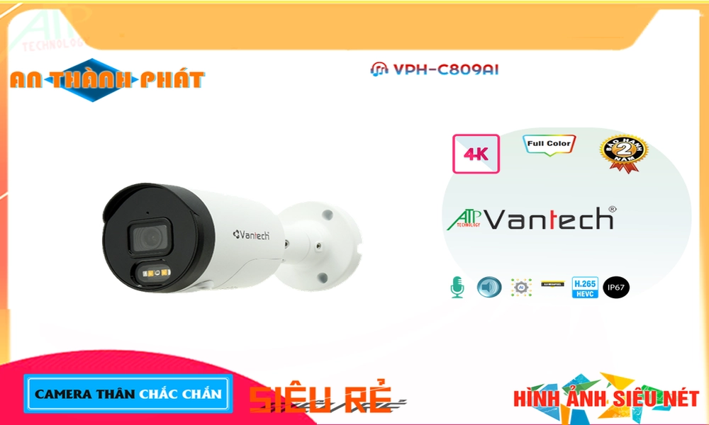 VPH-C809AI Công Nghệ IP VanTech Thiết kế Đẹp