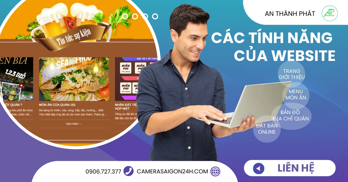 các tính năng của website