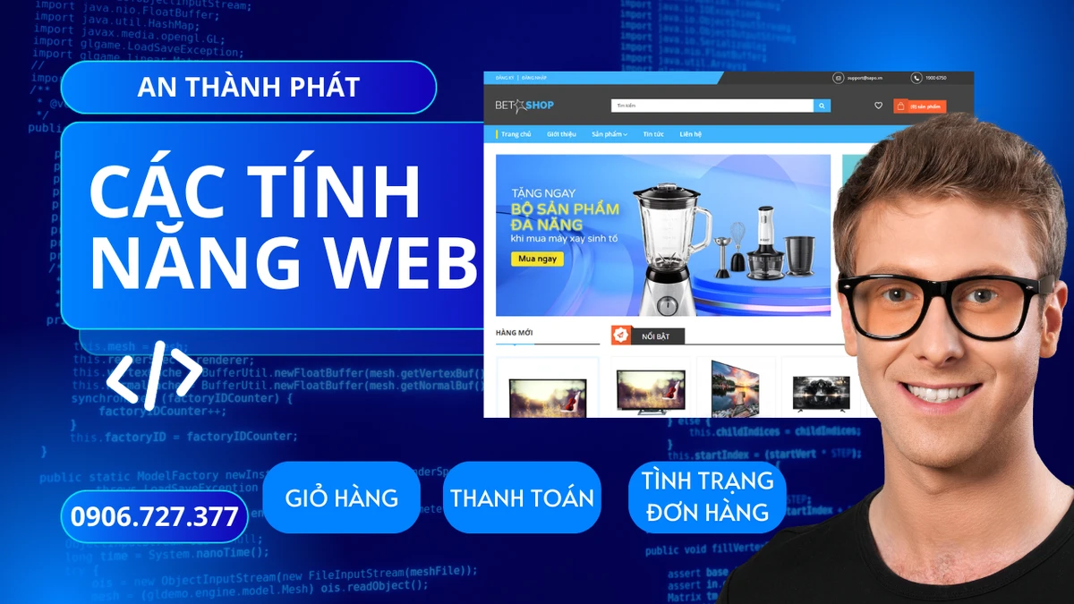 các tính năng trên website bán hàng