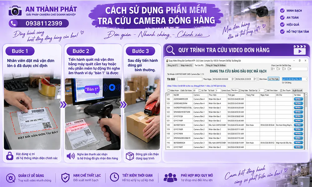 cách sử dụng phần mềm tra cứu camera đóng hàng