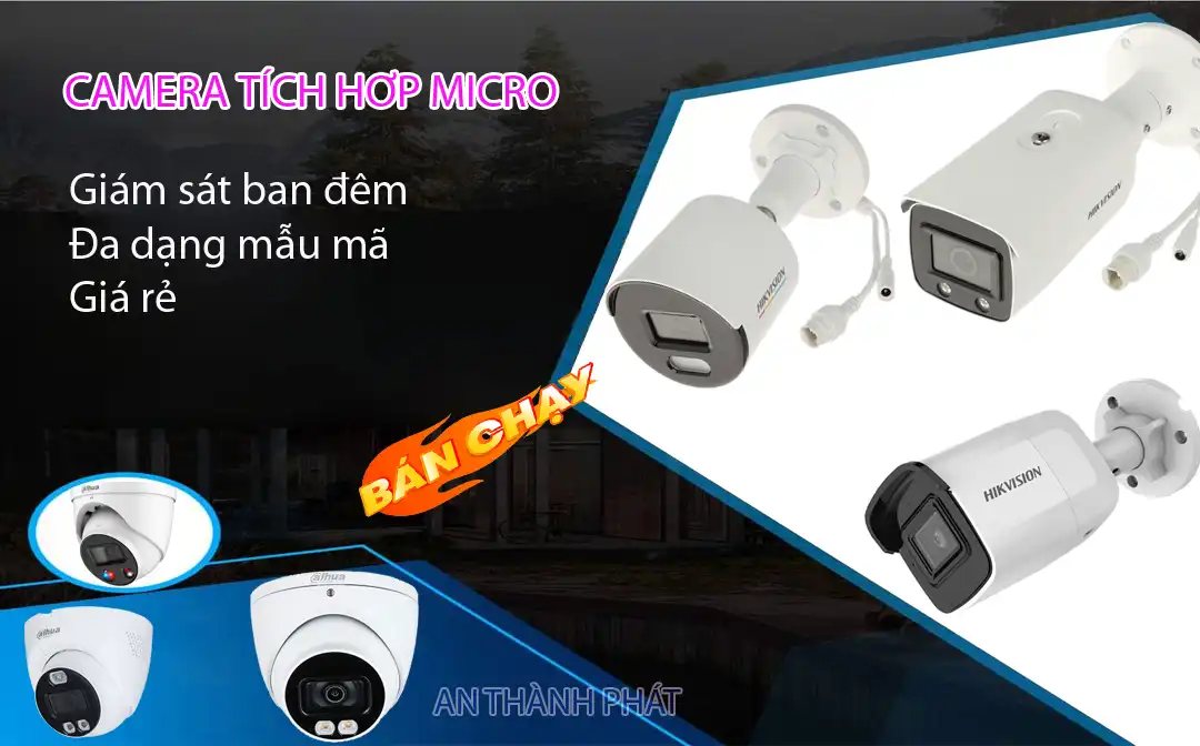 Lắp camera thu âm đa dạng mẫu mã phong phú chất lượng
