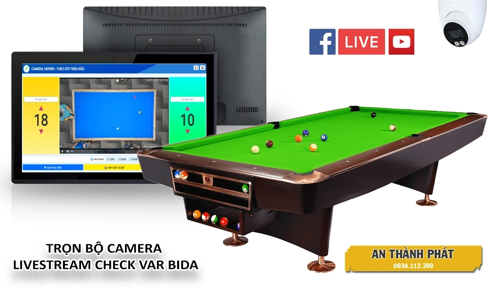 Camera Check Var Billiard Tích Hợp Livetsream