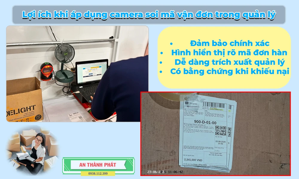 Camera Soi Mã Vận Đơn Và Ghi Hình Đóng Gói