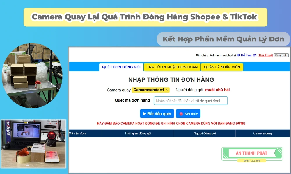 kết hợp camera và quá trình quảng lý