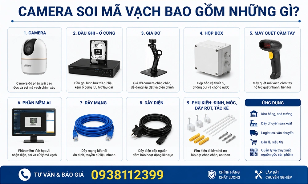 camera soi mã vạch bao gồm những gì