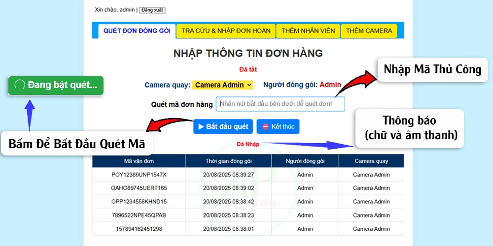 Phần Mềm Quản Lý Mã Đơn Hàng Trích Xuất Video