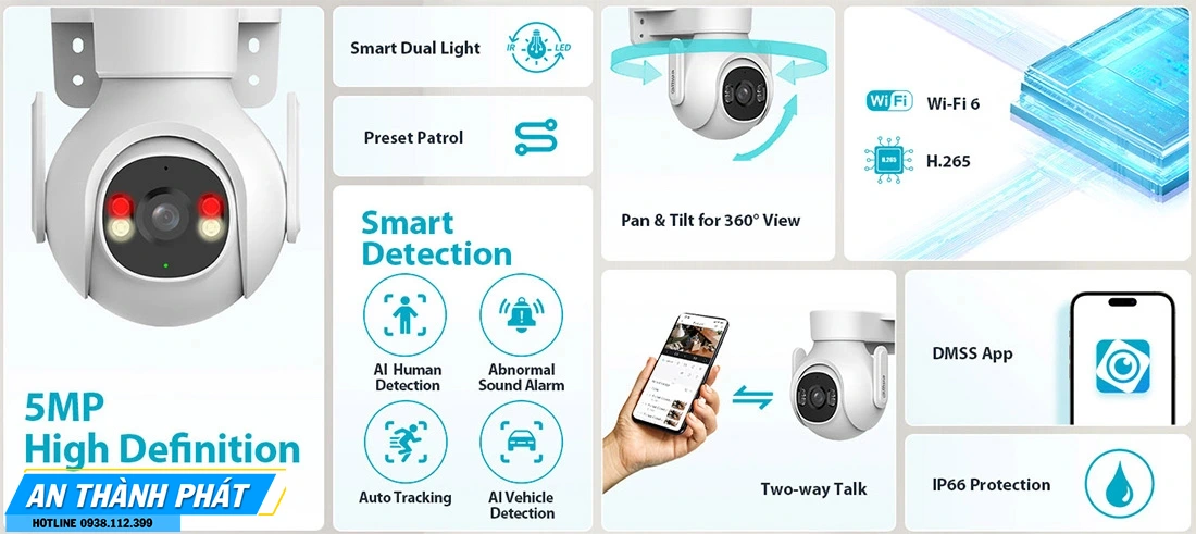 Combo 4 Camera Dahua Kho Xưởng Giá Tốt