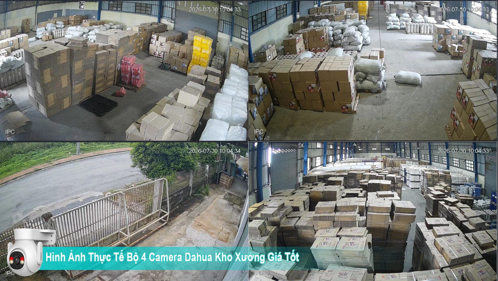 Combo 4 Camera Dahua Kho Xưởng Giá Tốt