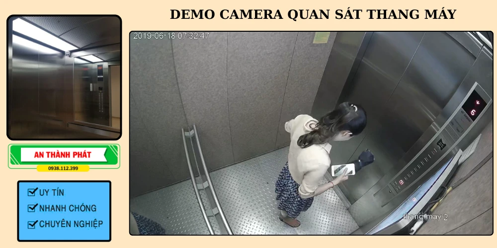demo camera quan sát thang máy chất lượng cao hình ảnh hiển thị đẹp
