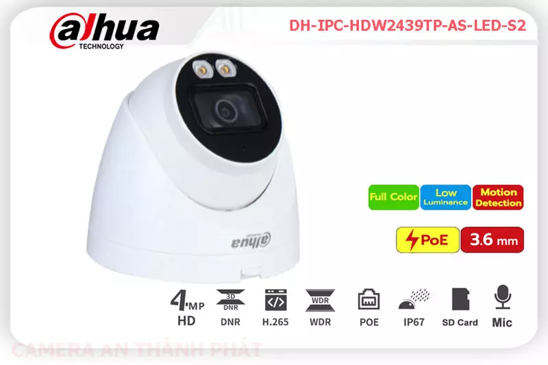 camera dahua DH-IPC-HDW2439TP-AS-LED-S2,DH-IPC-HDW2439TP-AS-LED-S2 Giá Khuyến Mãi, HD IP DH-IPC-HDW2439TP-AS-LED-S2 Giá
