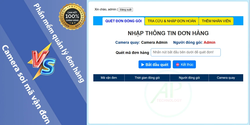 Dịch vụ lắp đặt camera soi mã vận đơn tận nơi