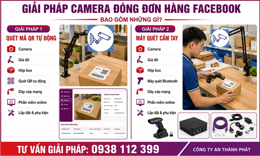 giải pháp camera đóng hàng facebook bao gồm những gì