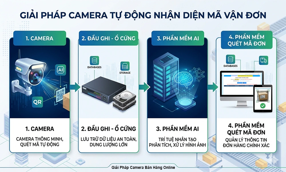 giải pháp camera tự động nhận diện mã vận đơn bao gồm những gì